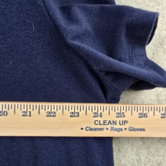 Woman Within Navy Short Sleeve Dress 2X 26/28 Cotton/Polyester Blend - Picture 8 of 8